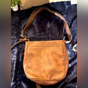 GAL brown leather crossbody bag LIKE NEW